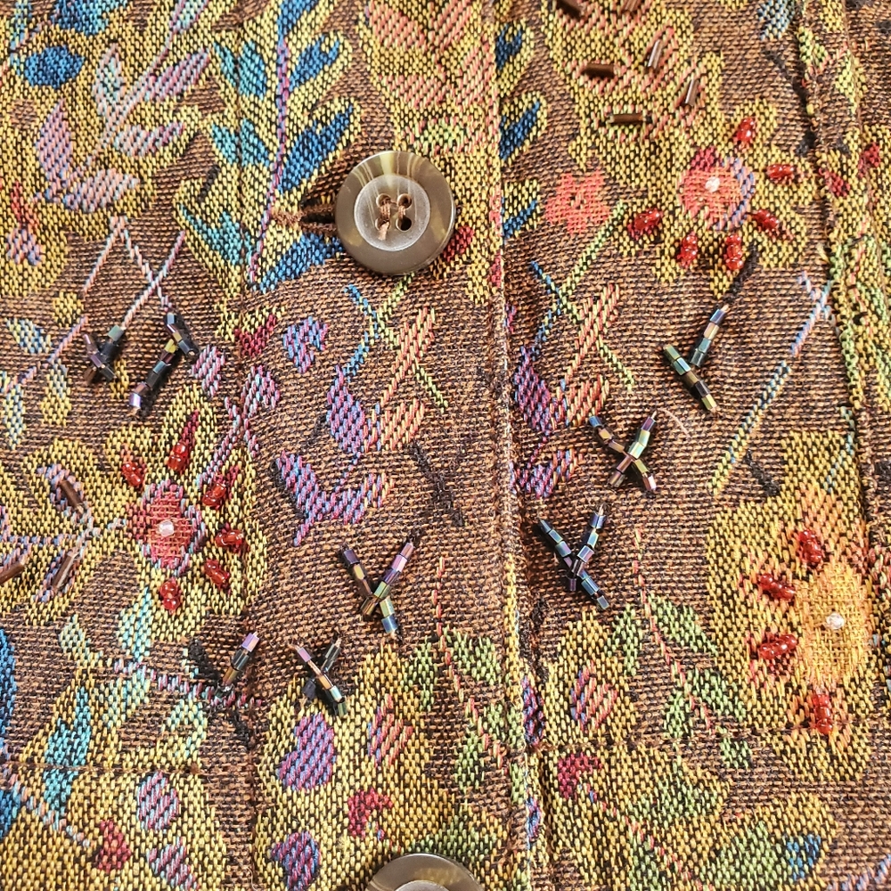 AUTUMN Colors BEADED Jacket from Coldwater Creek. Good CONDITION. - Picture 7 of 7